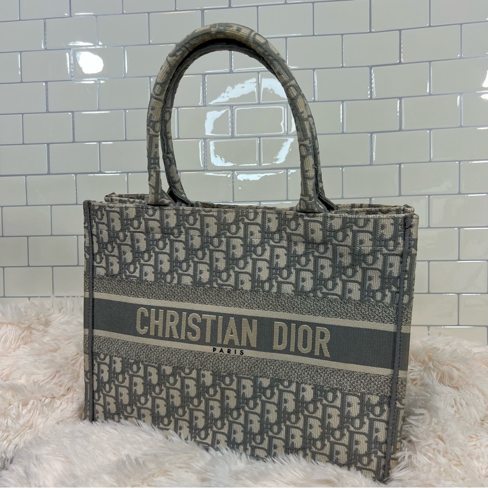 Christian Dior Oblique Medium Book Tote in Grey - Picture 3 of 10